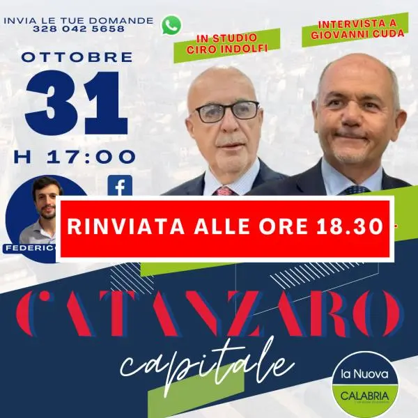 Catanzaro Capitale, UMG nel 'mirino': ospite il prof Indolfi e intervista al rettore Cuda (DIRETTA ALLE 18.30)