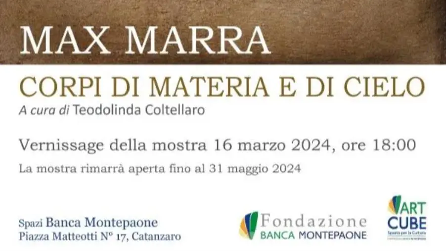 Catanzaro, Banca Montepaone ospita il vernissage "Max Marra, corpi di materia e di cielo"