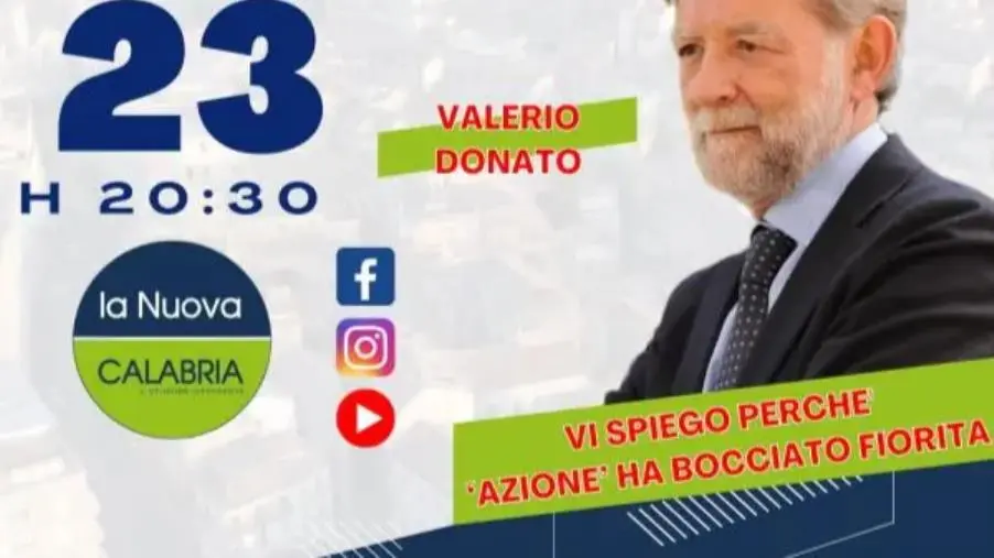 Catanzaro Capitale, Azione ritira l'appoggio alla maggioranza di Fiorita: le verità di Donato (DIRETTA ORE 20.30)