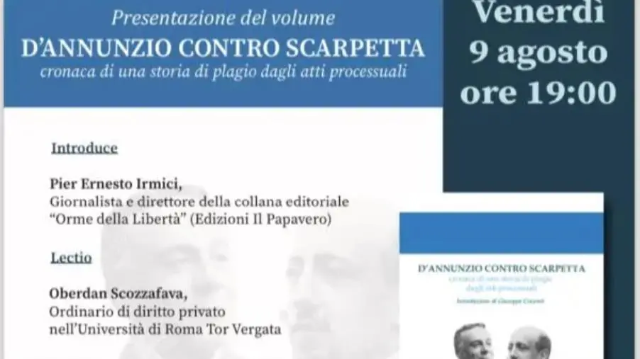 images "D'Annunzio contro Scarpetta": a Montepaone l'incontro sulla cronaca di una storia di plagio dagli atti processuali