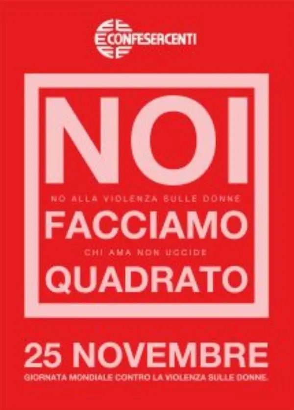 Giornata contro la violenza sulle donne, Confesercenti lancia la campagna “Red Frame. Facciamo quadrato”
