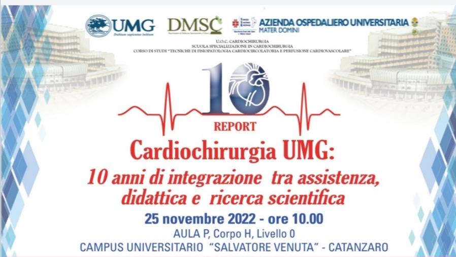 Cardiochirurgia Umg, venerdì la presentazione del report sui 10 anni di lavoro