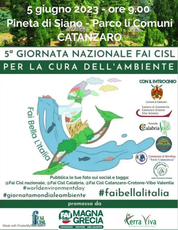 images “Giornata mondiale dell’ambiente” a Catanzaro, la Fai Cisl la celebra nel Parco "Li Comuni" 