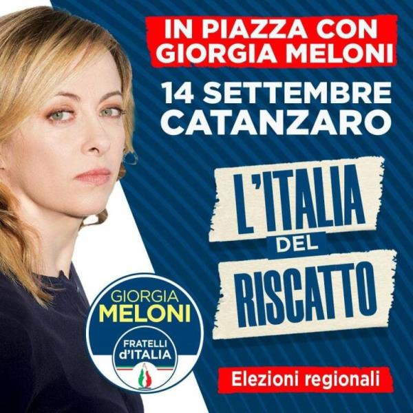 Regionali. C'è attesa per l'arrivo di Giorgia Meloni. In settimana anche Salvini, Letta e Conte