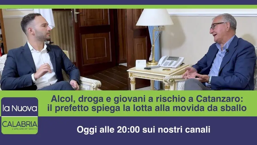 images Alcol, droga e giovani a rischio: stasera l'intervista esclusiva al Prefetto di Catanzaro
