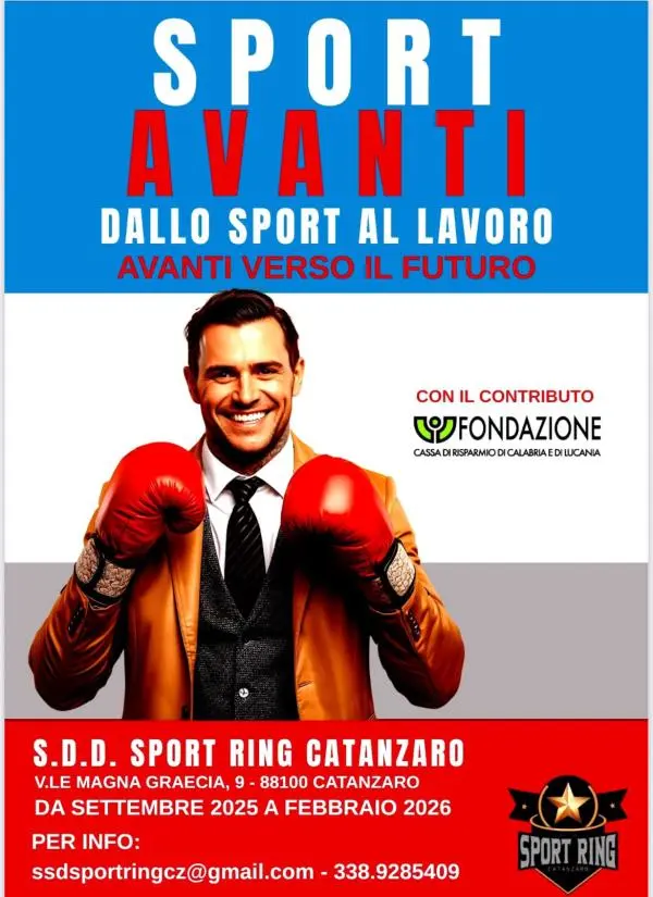 Lo sport come percorso di reinserimento lavorativo: la SSD Sport Ring Catanzaro lancia "Avanti" 