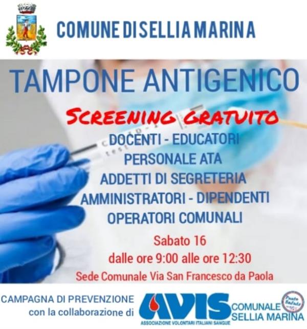 images Domani a Sellia Marina una campagna di prevenzione per il personale scolastico, amministratori e operatori comunali