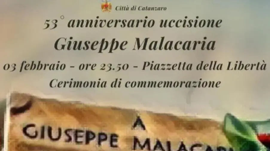 Il Comune di Catanzaro ricorda Giuseppe Malacaria nel 53° anniversario dalla morte