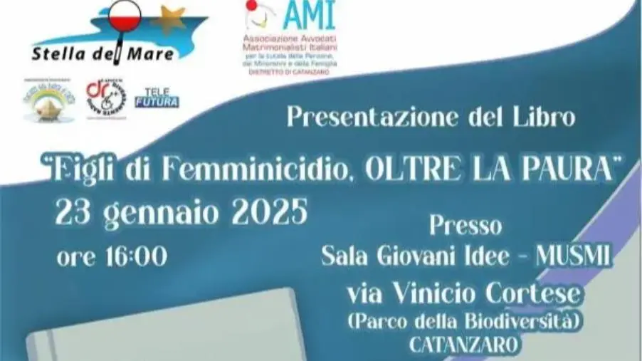 "Figli di femminicidio, oltre la paura": al Musmi di Catanzaro presentazione del libro e dibattito 