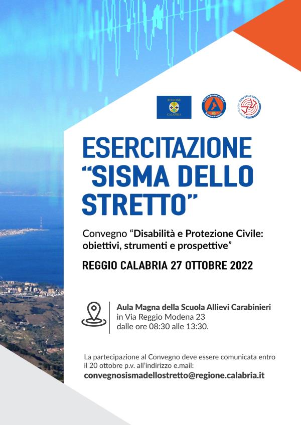 images "Sisma dello Stretto, giovedì 27 ottobre il convegno su "Disabilità e Protezione civile"