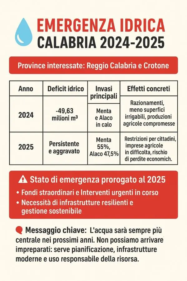 images Emergenza idrica in Calabria, Coapi: "Dati ufficiali confermano deficit e invasi al minimo"