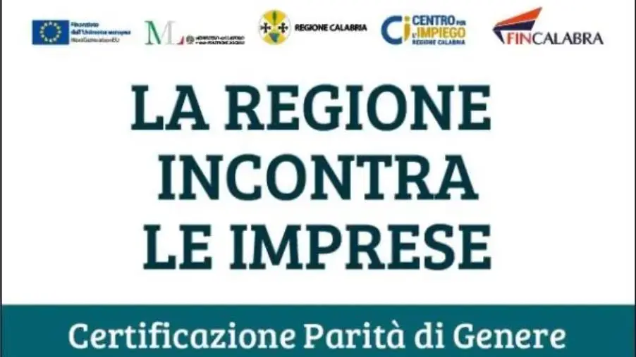 images La Regione incontra le imprese: domani incontro formativo sulla Certificazione della Parità di Genere