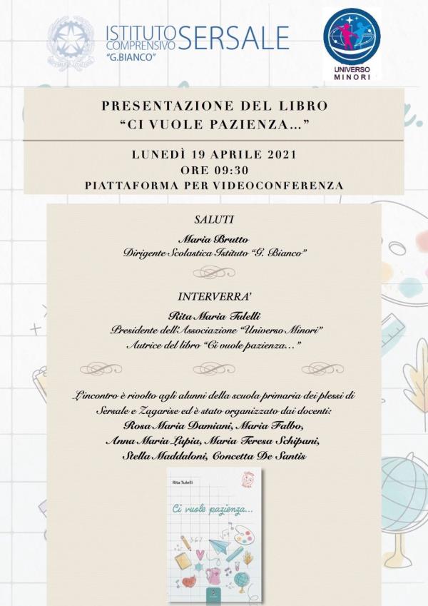 images “Ci vuole pazienza…”, domani a Sersale la presentazione del libro di Rita Maria Tulelli