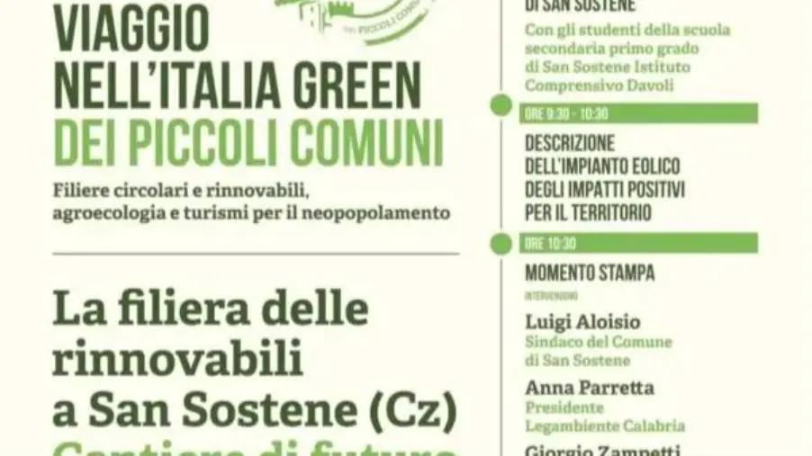 XXI "Voler Bene all'Italia di Legambiente", la tappa calabrese sarà il 4 giugno a San Sostene

