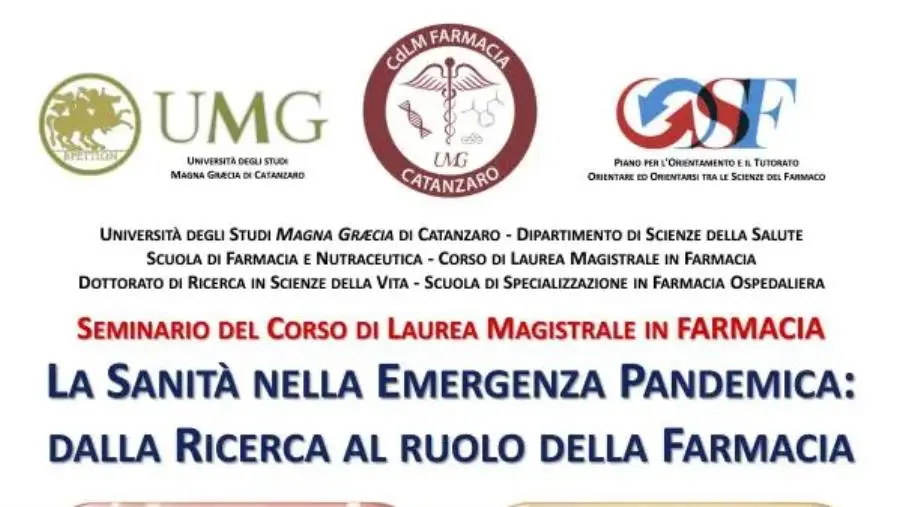 La sanità nell'emergenza pandemica, giovedì il seminario all'Umg di Catanzaro