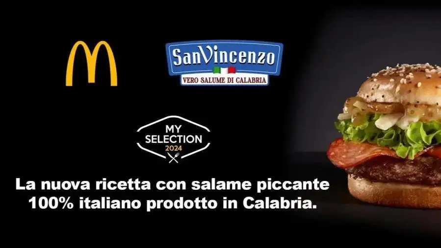 La Calabria torna in un panino McDonald’s, il salame italiano piccante affumicato con peperoncino calabrese nella nuova linea My Selection