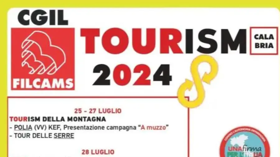 Al via TOURism 2024, l'iniziativa Filcams CGIL Calabria tra i luoghi del turismo