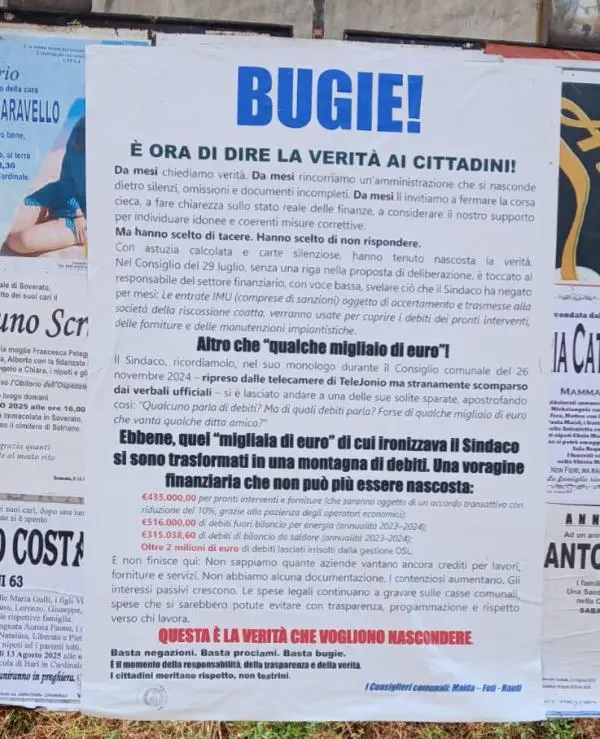 Chiaravalle, “Basta bugie”: l’opposizione consiliare scende in piazza