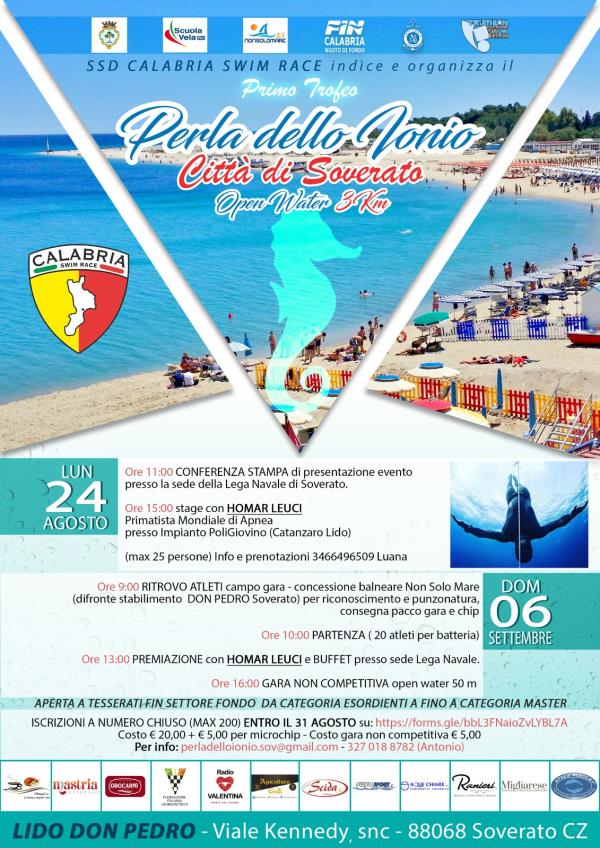 images Nuoto. La Calabria Swim Race organizza il “I° Trofeo Perla dello Jonio”