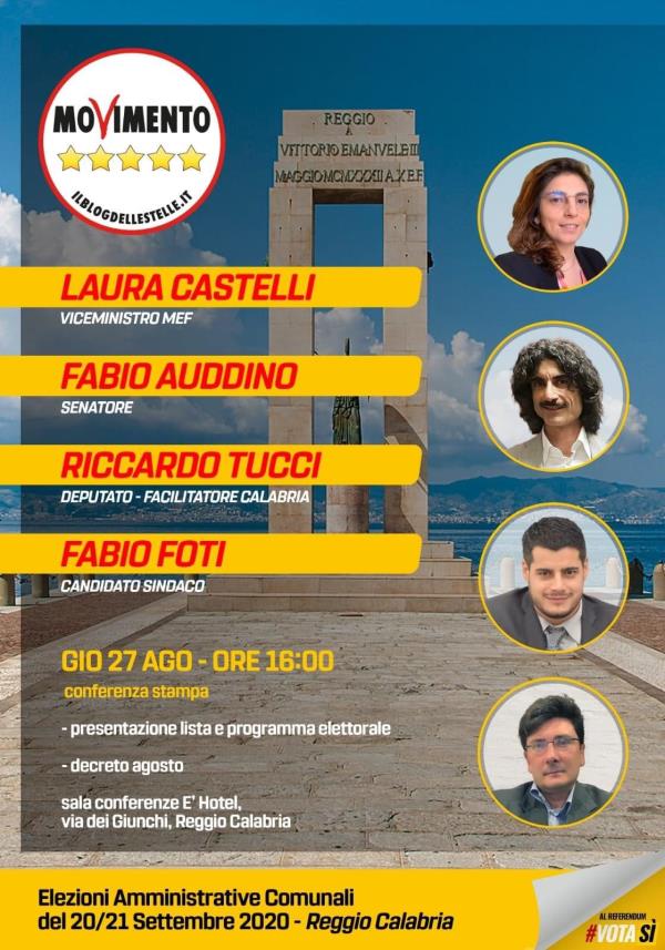 Comunali a Reggio. Domani il M5S presenta la lista alla città