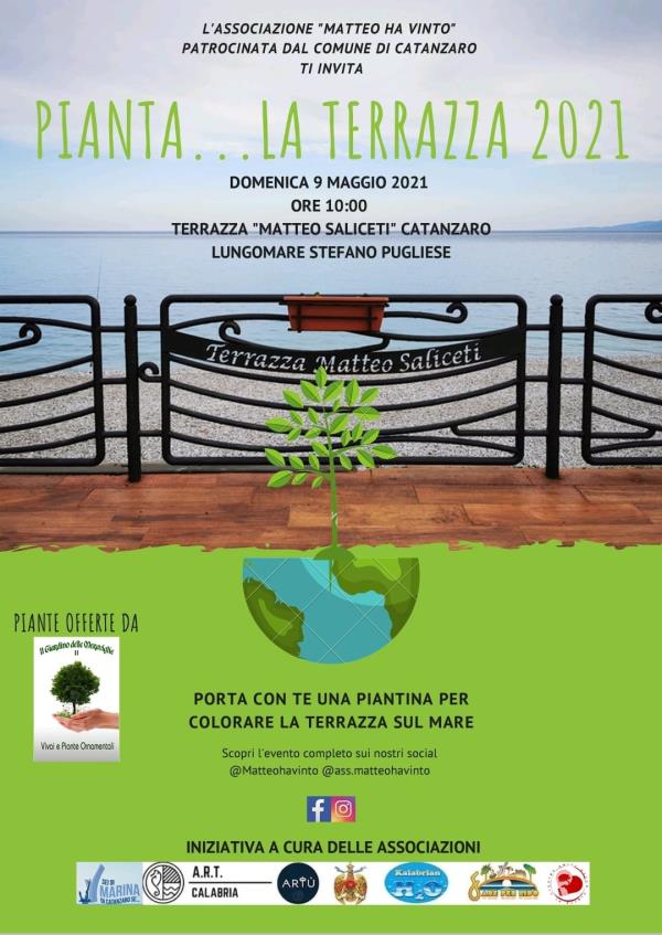 images "Pianta...la terrazza 2021", domani la terrazza Saliceti a Catanzaro Lido "si veste" di verde