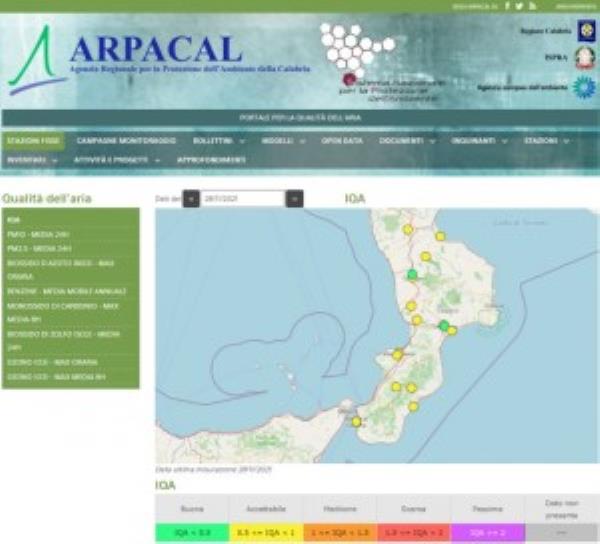 images In Calabria la qualità dell’aria gode di buona salute: è online il Report regionale 2020 dell'Arpacal