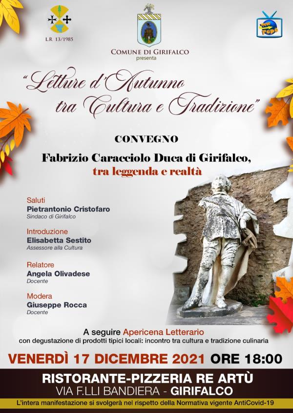 images Letture d'autunno a Girifalco, il 7 dicembre alla scoperta del duca Caracciolo tra leggenda e realtà