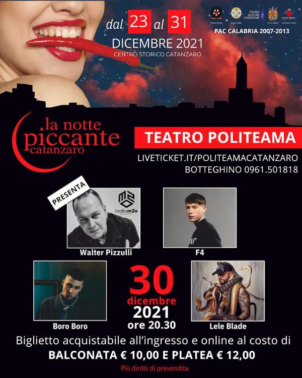 images 'Notte piccante' a Catanzaro: questa sera al teatro Politeama il concerto di Boro Boro, Lele Blade ed F4 