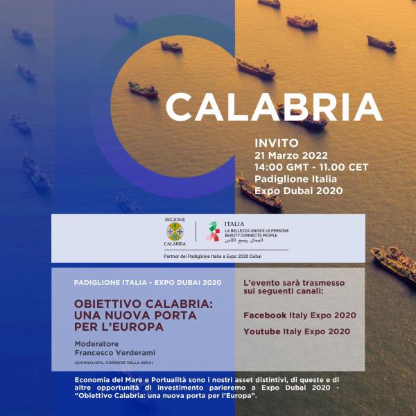 images Expo Dubai, il 21 marzo "Calabria Day" al Padiglione Italia: si parlerà di Zes e del Porto di Gioia Tauro