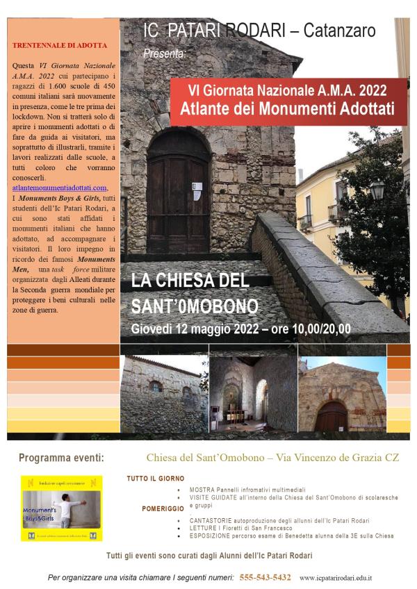 images Catanzaro, l'IC "Patari-Rodari" celebra  la chiesa del Sant'Ombono nella VI Giornata nazionale "Atlante dei Monumenti adottati" 