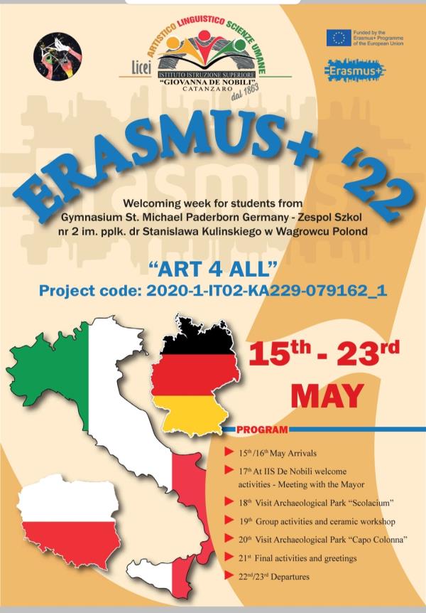 images Catanzaro, all'istituto "De Nobili" inizia la settimana Erasmus+: in visita studenti polacchi e tedeschi  