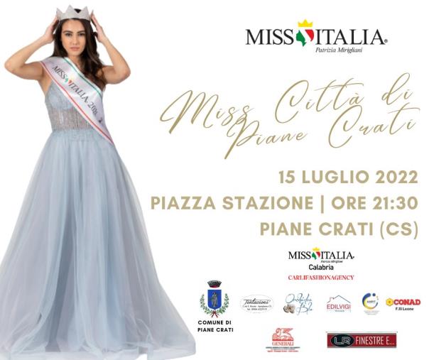 images Miss Italia Calabria continua: il 15 luglio l’elezione di "Miss Città di Piane Crati" 