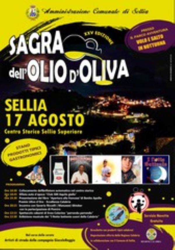 images Mercoledì 17 agosto a Sellia la XXV edizione della Sagra dell’olio d’oliva
