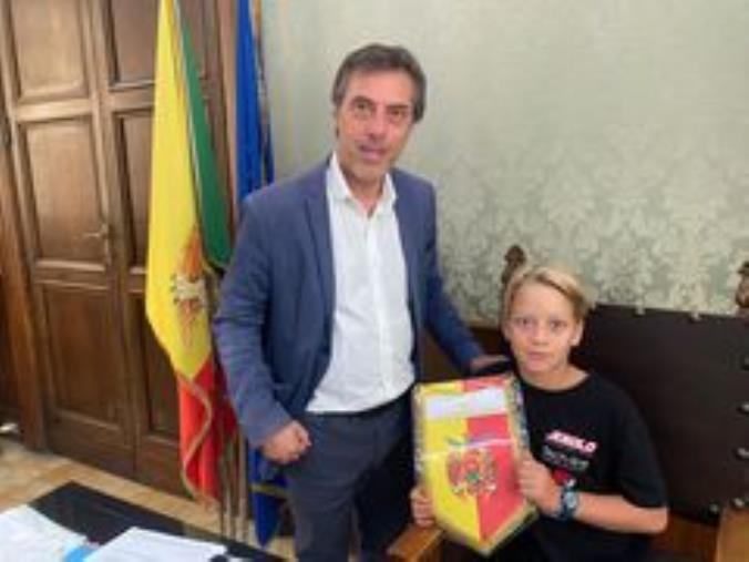 images Il sindaco Fiorita ha incontrato il giovanissimo pilota di Go-kart Salvatore Giglio