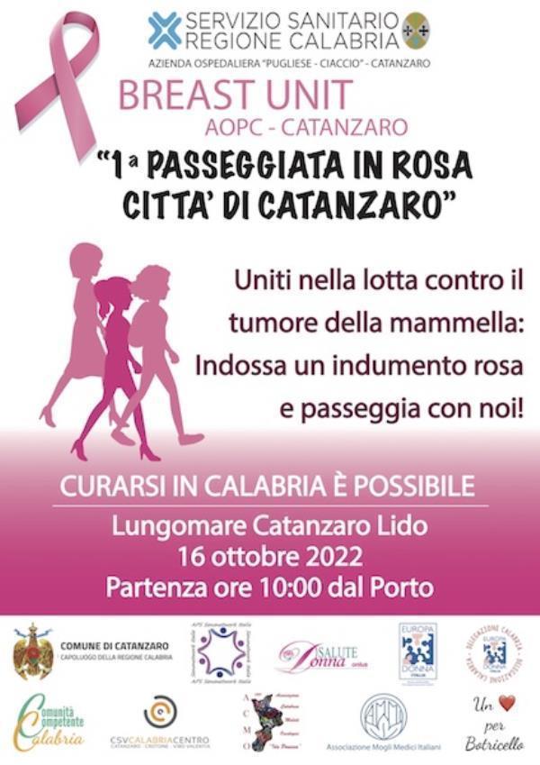 images "Prima passeggiata in rosa città di Catanzaro", cittadini uniti nel segno di libertà, merito e solidarietà