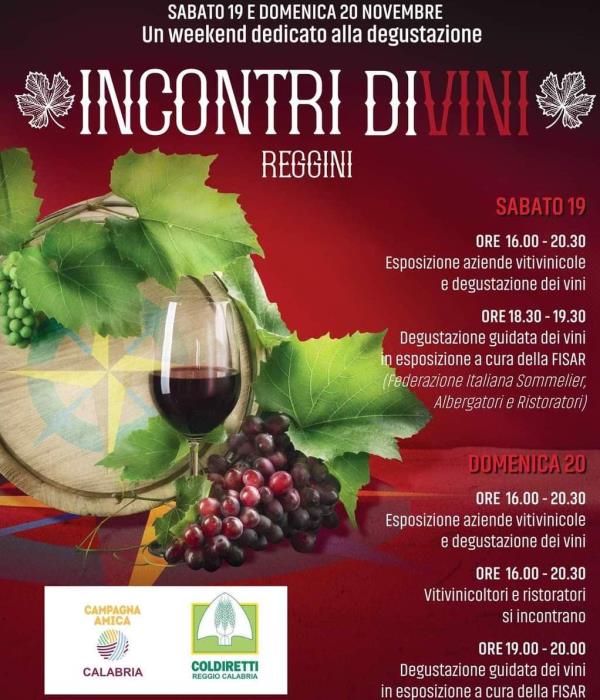 images "Incontri DiVini", sabato 19 e domenica 20 a Reggio protagonisti i vini locali