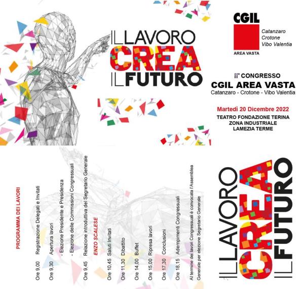 images Domani a Lamezia Terme il secondo congresso della Cgil Area Vasta Catanzaro-Crotone-Vibo