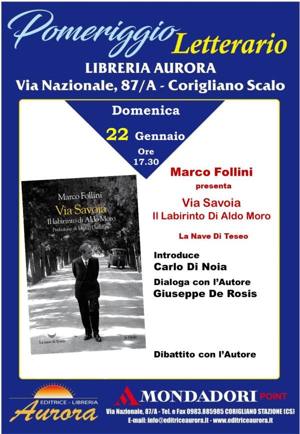 images Pomeriggi Letterari a Corigliano: domani ospite Marco Follini e il suo “Via Savoia, il Labirinto di Aldo Moro”