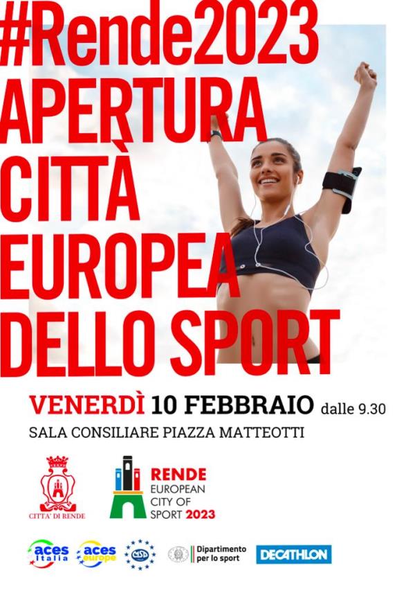 images Rende Città Europea dello Sport 2023: venerdì 10 febbraio la cerimonia
