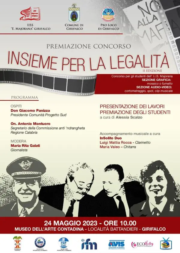 Girifalco, domani la premiazione del concorso “Insieme per la Legalità”