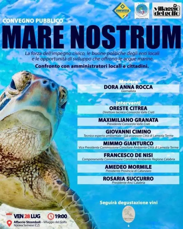 A Nocera Terinese si discute di 'Mare Nostrum", Granata: "Serve una lotta seria all'inquinamento"

                                              