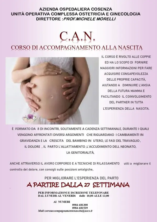 images All'Annunziata di Cosenza 8 incontri per accompagnare la coppia alla gestione di gravidanza e parto
