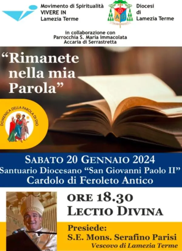 images Il Santuario "S. Giovanni Paolo Il" a Cardolo di Feroleto Antico ospita la "lectio Divina con mons. Parisi