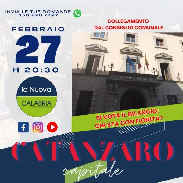 Catanzaro Capitale, è il giorno del bilancio: chi sta con Fiorita? (DIRETTA 20.30)