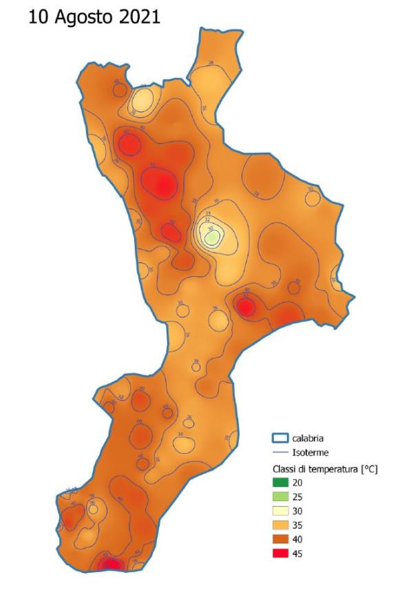 images Caldo record: registrato dal Multirischi dell'Arpacal un picco di 45,4° a Bova Marina 