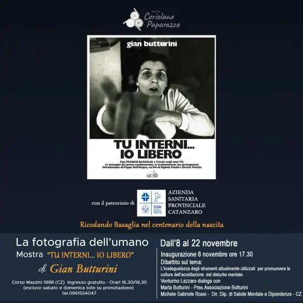 images "Tu interni, io libero": dall'8 al 22 novembre la nuova mostra nello spazio “Coriolano Paparazzo”