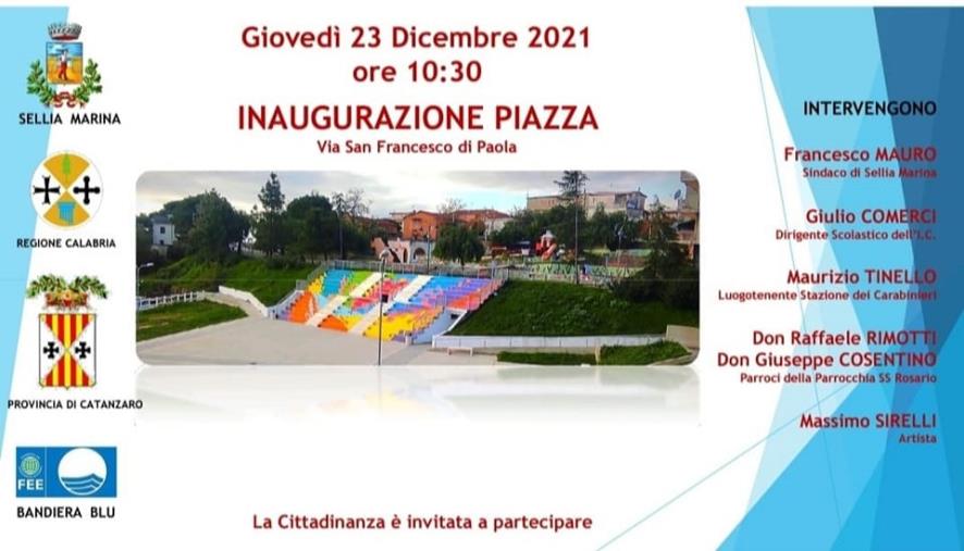 images Sellia Marina, domani l' inaugurazione della Piazza di Via San Francesco di Paola