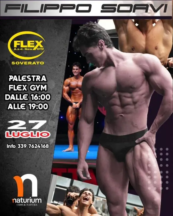 A Soverato arriva Filippo Soavi: incontro esclusivo alla Flex Gym con il campione del fitness