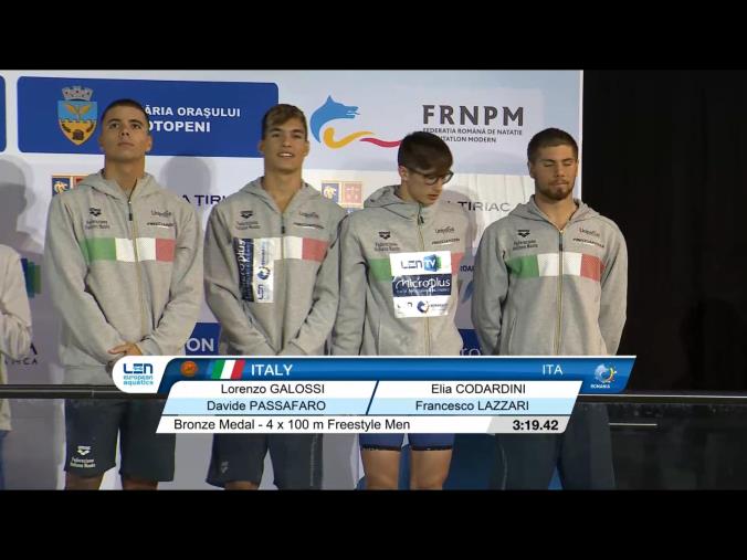 images Europei Juniores di Nuoto, promessa mantenuta: Davide Passafaro è bronzo nella staffetta 4 x 100