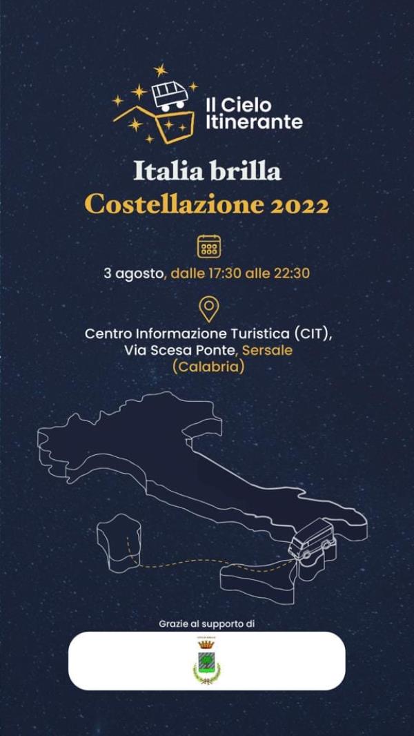 images Sersale ospita la tappa "Italia Brilla-Costellazione 2022': in programma un laboratorio per costruire e lanciare un razzo 